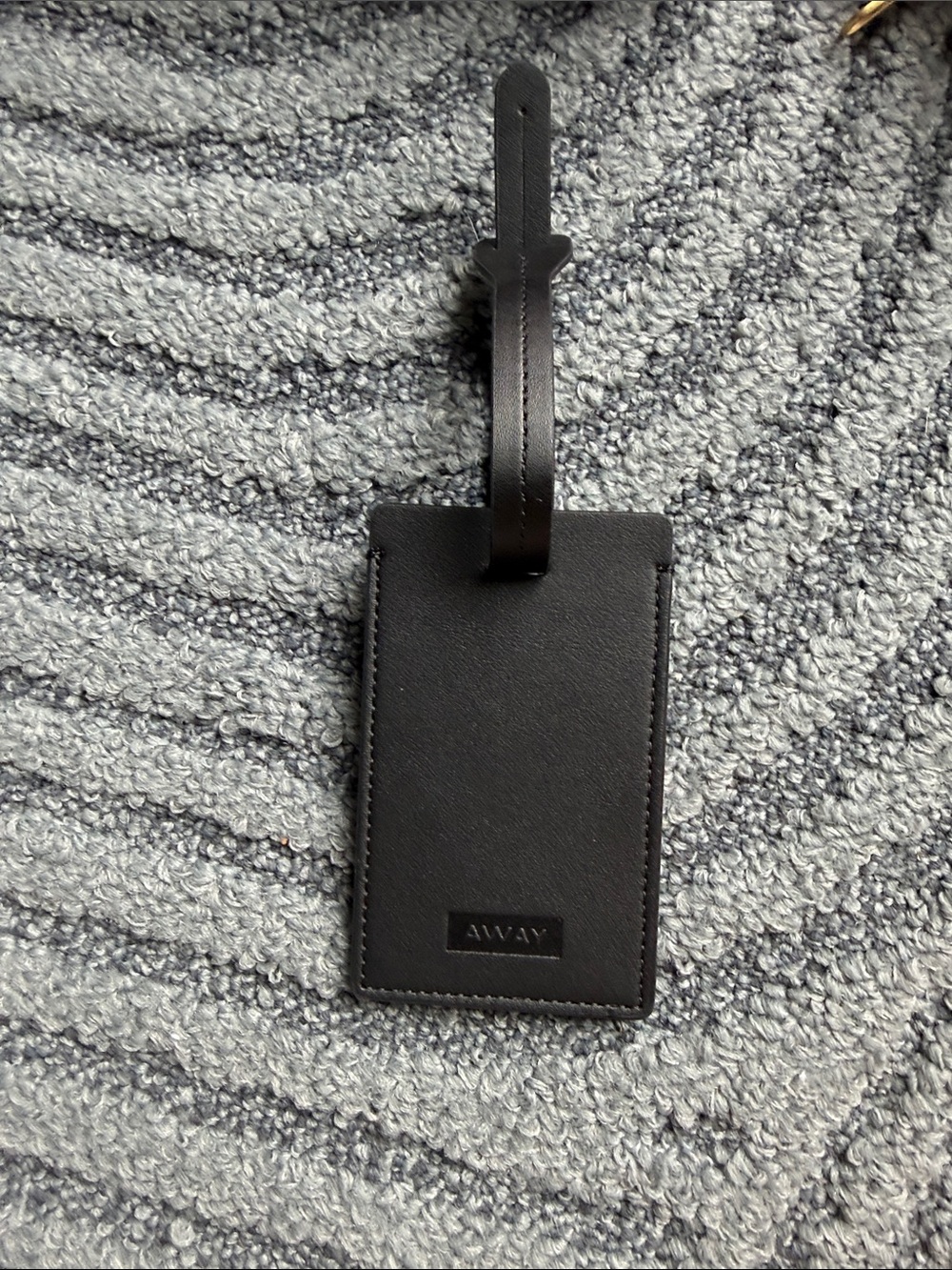 Away Black Leather Luggage Tag